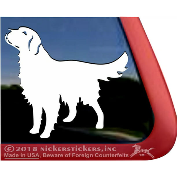 Protected by  Golden Retriever  Dog Car Window Sign